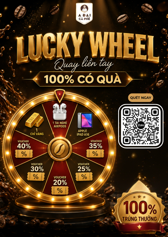 QR dẫn vào vòng quay may mắn của A ĐẠI Cà Phê